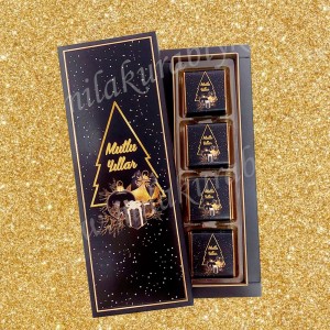 İsimli Yeni Yıl Çikolata - Siyah Gold