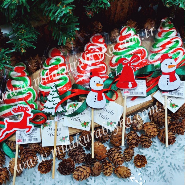 Yılbaşı Şekeri Çam Lolipop