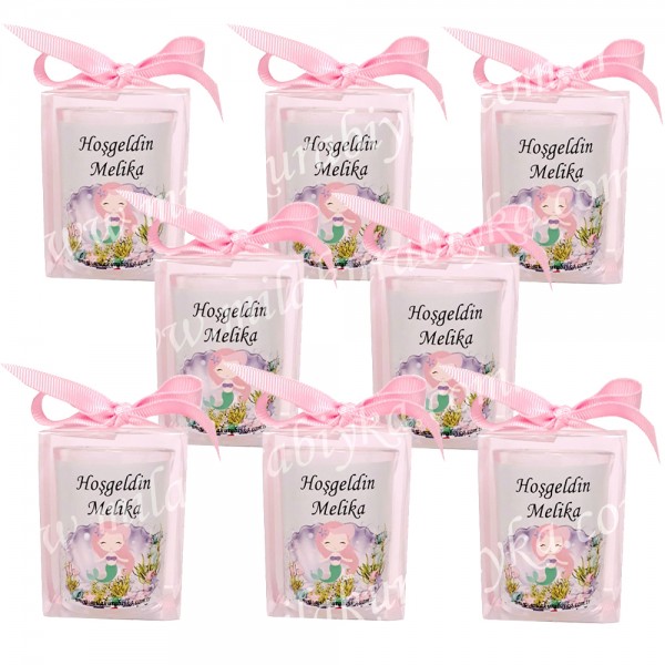 Kutulu Bardak Mum Hediyelik - Deniz Kızı Konsept