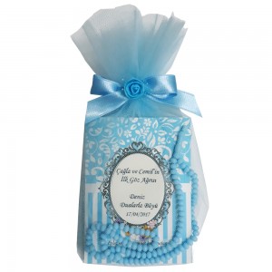 Bebek Mevlüt Hediyesi Yasin - Tesbih ( Mavi )