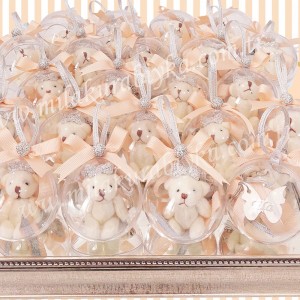 Ayıcık Anahtarlık Hediyelik - Bej Baby Shower, Diş Buğdayı, Mevlüt, Sünnet, Doğum Günü ve Bebek Şekeri