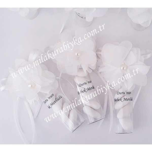 Cam Tüp Şişe Hediyelik Şeker