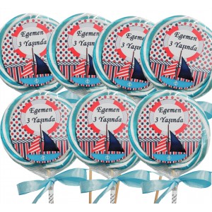 Denizci Temalı Lolipop Şekeri