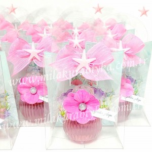 Deniz Kızı Konseptli Kartlı Çikolata-Kolonya ve Şeffaf Çanta Seti