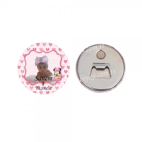 Minnie Mouse Temalı Fotoğraflı Magnet Açacak
