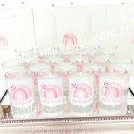 Bardak Mum Hediyelik - Gökkuşağı Temalı