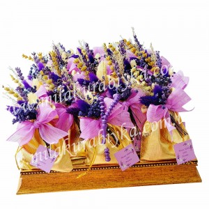 Kuru Çiçekli Keseli Hediyelik Tesbih