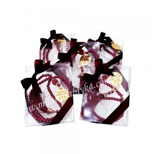 İsimli İnci Tesbih - Bordo