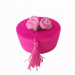 Pembe Kadife Kutulu Tesbih ( Gül Süslemeli )