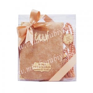 İsimli Kadife Kaplı Yasin İnci İsimli Tesbih - Gold