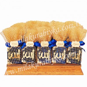 İsimli Mini Kadife Kur'an-ı Kerim - Lacivert