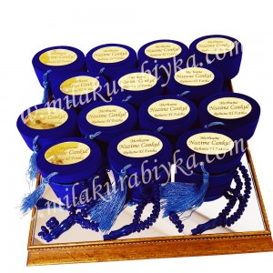 Kadife Kutulu Kokulu Tesbih - Lacivert