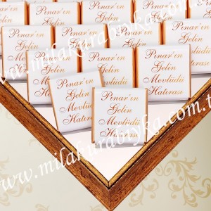 Kişiye Özel Çikolata - Beyaz - Gold