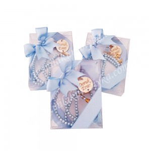 İsimli Hediyelik İnci Tesbih Mavi