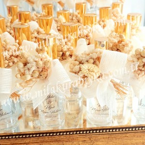 Çiçek Süslemeli Kolonya Hediyelik - Söz-Nişan-Düğün-Bebek-Doğum Günü-Sünnet ve Mevlüt Hediyesi