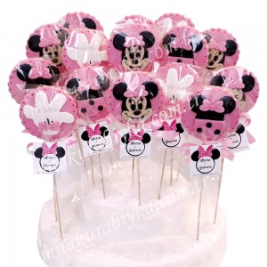 Minnie Mouse Kurabiye - Çubuklu