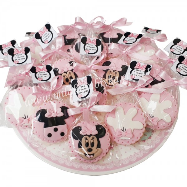 Minnie Mouse Kurabiye ( Toz Pembe )