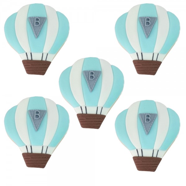 Uçan Balon Kurabiye ( Beyaz - Açık Mavi )