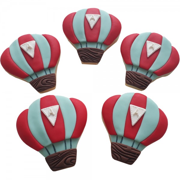 Uçan Balon Kurabiye ( Kırmızı - Açık Mavi )