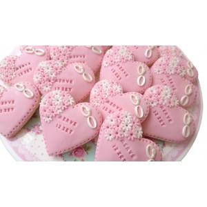 Nişan Kurabiyesi 5 ( Kalp-Çiçekli )