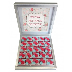 Kişiye Özel Kırmızı Gül Bahçesi Lokumu
